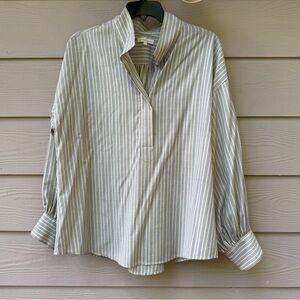 Ann MASHBURN Striped Wool Blouse